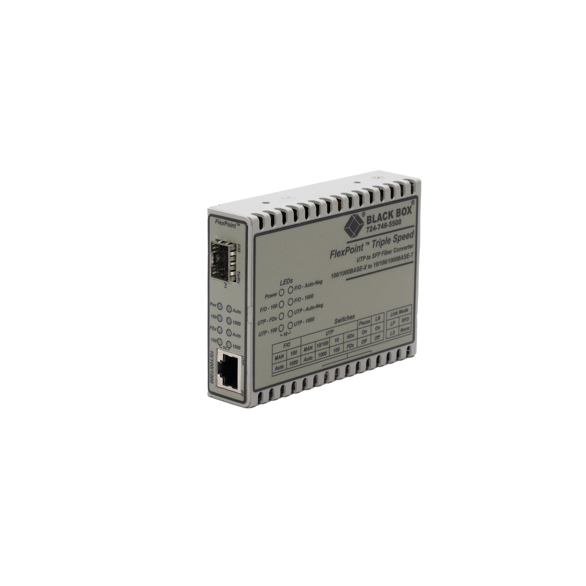 Black Box Network Services LMC1017A-SFP | Gigabit Media Converter - Copper to Fiber SFP