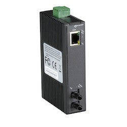 Black Box Network Services LMC270A-SM-20K-ST | Fast Ethernet Media Converter - Copper to Single-mode Fiber, Hardened, 1310nm, 20km, ST