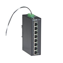 Black Box Network Services LPH008A-R2 | Gigabit Ethernet Extreme Temperature PoE+ Switch, 8-Port, 10/100/1000-Mbps Copper RJ45