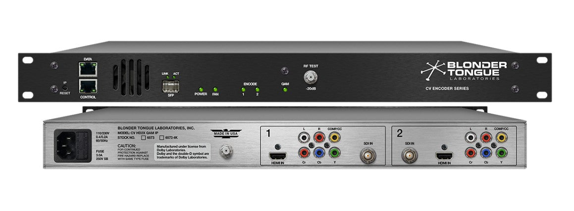 Blonder Tongue LLC CV HD2X QAM IP | 2 Channel Advanced Video Encoder