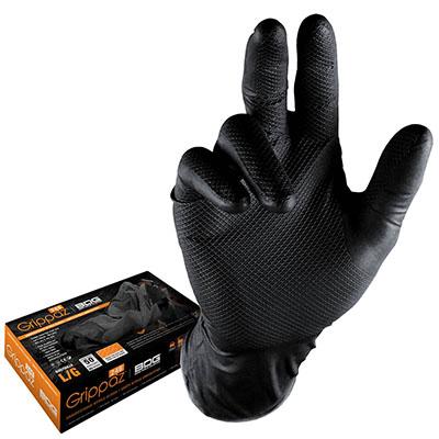 Bob Dale Gloves 99-1-6000B-XL | Grippaz Disposable Nitrile Gloves, 6 mil, Black, X-Large, 50/Box