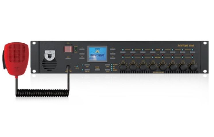 Bogen BOUTIQUE VM850 | Scalable PAVA System Main Unit, 500W Class-D Amplifier X1, 8 Zone