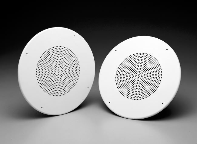 Bogen LCS8T72 | 8" Twin-Cone Round Ceiling Speaker, 25/70V White Metal Grille