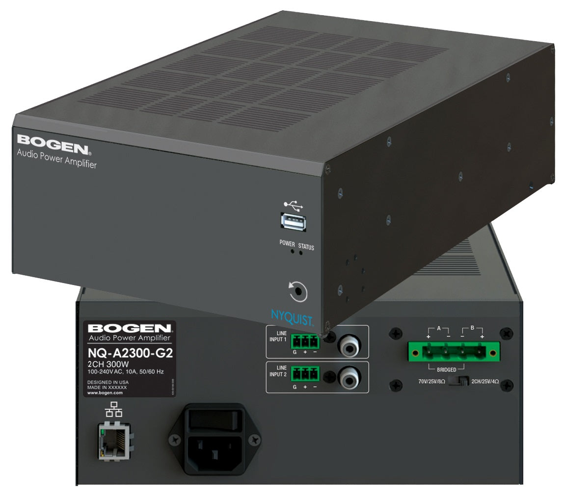 Bogen Communications NQ-A2120 | Gen-2 Nyquist 2-Channel Audio Power Amplifiers