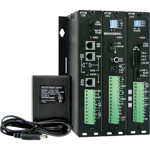 Bogen PCMSYS3 | Pre-Assembled 3-Zone Pcm2000 3-Zone Paging System With Pcmps2 For Pcm2000 Zone Paging System