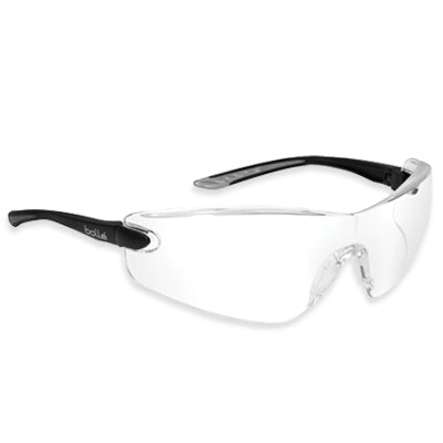 Bolle 40037 | Cobra Safety Glasses, Black/Gray Frame, Clear Anti-Fog and Hardcoat Lens