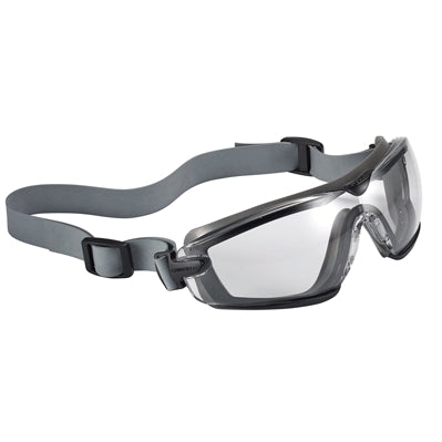Bolle 40246 | Cobra TPR Safety Goggle, Black Frame, Clear Anti-Scratch/Anti-Fog Lens and Platinum Coating
