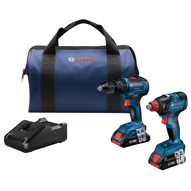 Bosch Security Systems GXL18V-238B25 | 18V 2 PIECE BRUSHLESS COMBO W DRILL & SOCKET READY 1/4" IMPACT/1/2" WRENCH