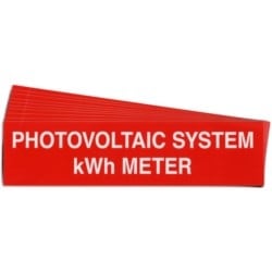 Brady Corporation 149879 | Pre-Printed Solar Kwh Meter Warning Labels, 1"X4" Vinyl, 25 Pack