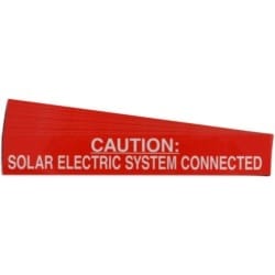 Brady Corporation 149889 | Pre-Printed Solar System Connected Warning Labels, 1"X6.5" Acrylic, 25 Pack