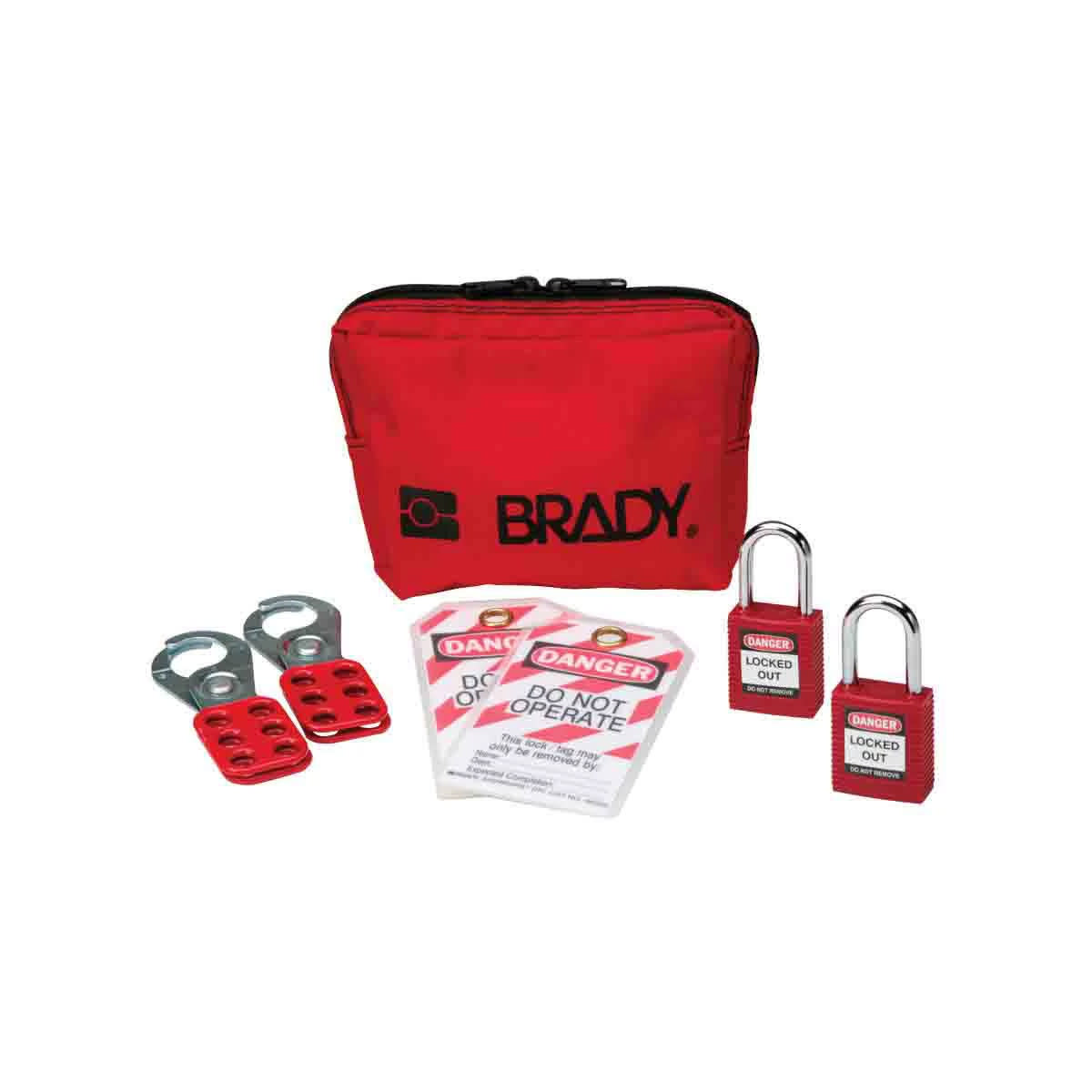 Brady Corporation 99290 | Padlock Pouch Kit, Nylon, Standard Body, 1.5 in. Shackle Vertical Clearance