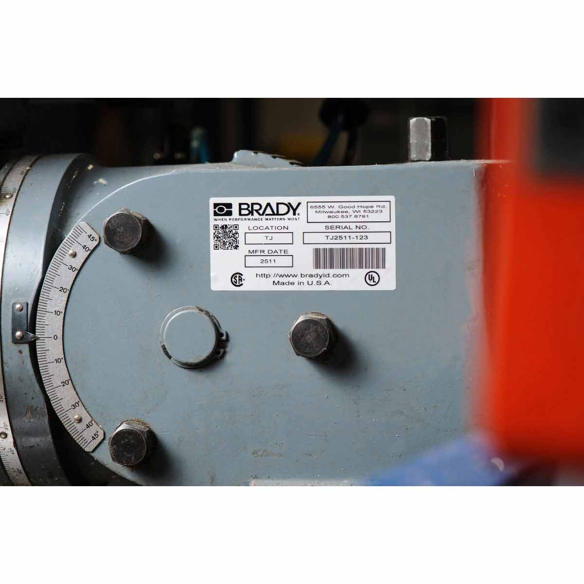 Brady Corporation B30C-4000-480 | B30 Series Metalabel Polyester Labels, 4 Inch Width X 115’ L, Light Gray