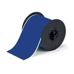 Brady Corporation B30C-4000-569-BL | B30 Series Low Halide Polyester Labels, 4" W x 100' L, Blue
