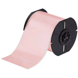 Brady Corporation B30C-4000-569-PK | B30 Series Low Halide Polyester Labels, 4" W x 100' L, Pink