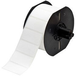 Brady Corporation B33-137-499 | Identification Label, Acrylic Adhesive, Rectangle, 2" Width X 1" Height, Nylon, Matte White, 1 Per Row, 1100 Per Roll
