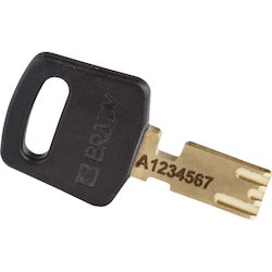 Brady Corporation NYL-BLK-38PL-KD | SafeKey Lockout Padlock Nylon Black 1.5 in. Plastic Shackle, Keyed Different
