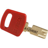 Brady Corporation CPT-RED-25PL-KD | SafeKey Lockout Padlock Nylon Red 1.0 in. Plastic Shackle, Keyed Different