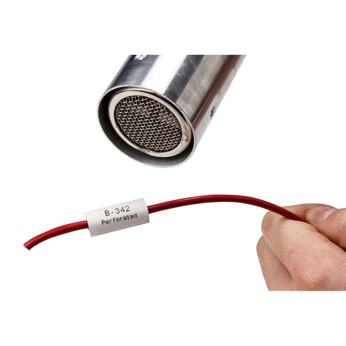 Brady Corporation HX-187-2-WT-2 | Permasleeve Wire Marking Sleeves, Polyolefin, White, 5000/Rl