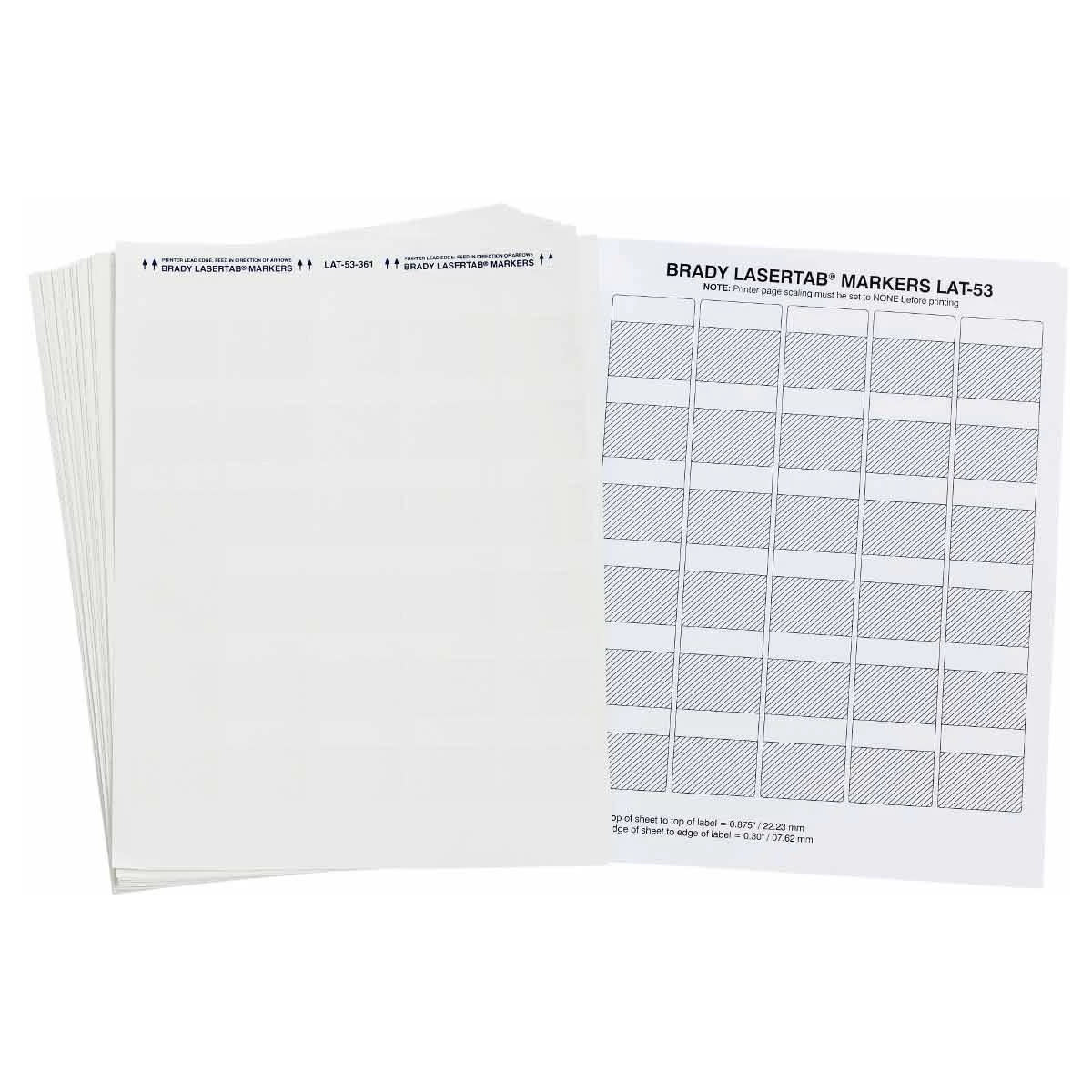 Brady Corporation LAT-53-361-1 | Printer Labels, Polyester, Clear/White, 1.5 in L, 38.1 mm W