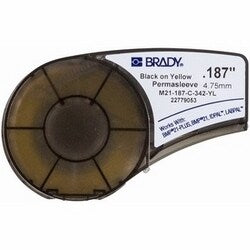 Brady Corporation M21-187-C-342-YL | Printer Labels, Polyolefin, Yellow, 7 ft L, 4.8 mm W