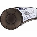 Brady Corporation M21-500-430-WT-CL | Polyester Labels, White on Clear