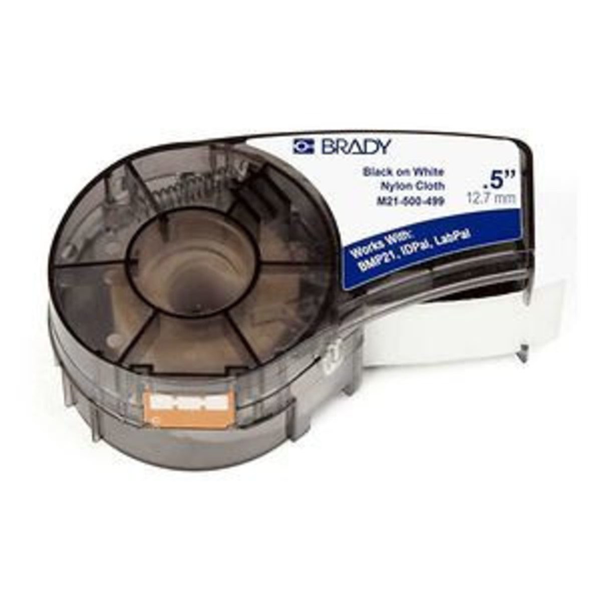 Brady Corporation M21-500-499 | Nylon Cloth Labels, 0.5 inch wide, Black On White