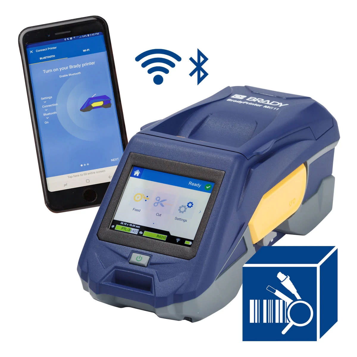 Brady Corporation M611-AM-BWSPWID | BradyPrinter M611 Mobile Label Printer and Workstation PWID Software Suite