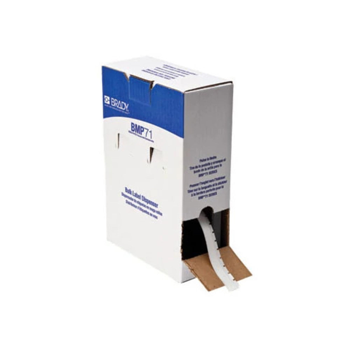 Brady Corporation M61C-475-422 | ToughBond, Terminal Block and Patch Panel Label, Polyester, Acrylic Adhesive, Gloss Finish, White, 50 ft. L x 0.475 W in.