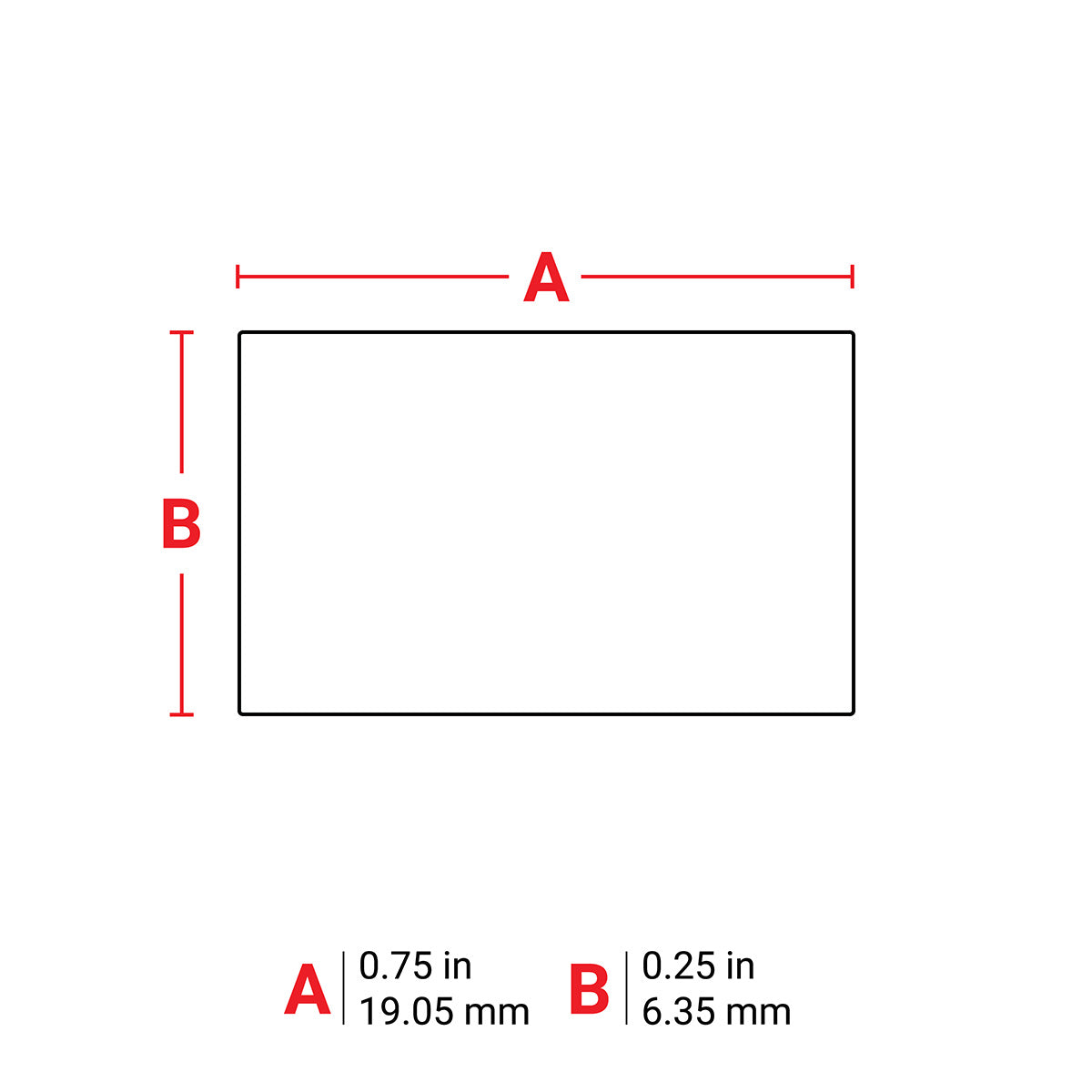Brady Corporation PTL-10-8425 | Label 0.75 " X 0.25’ White Gloss