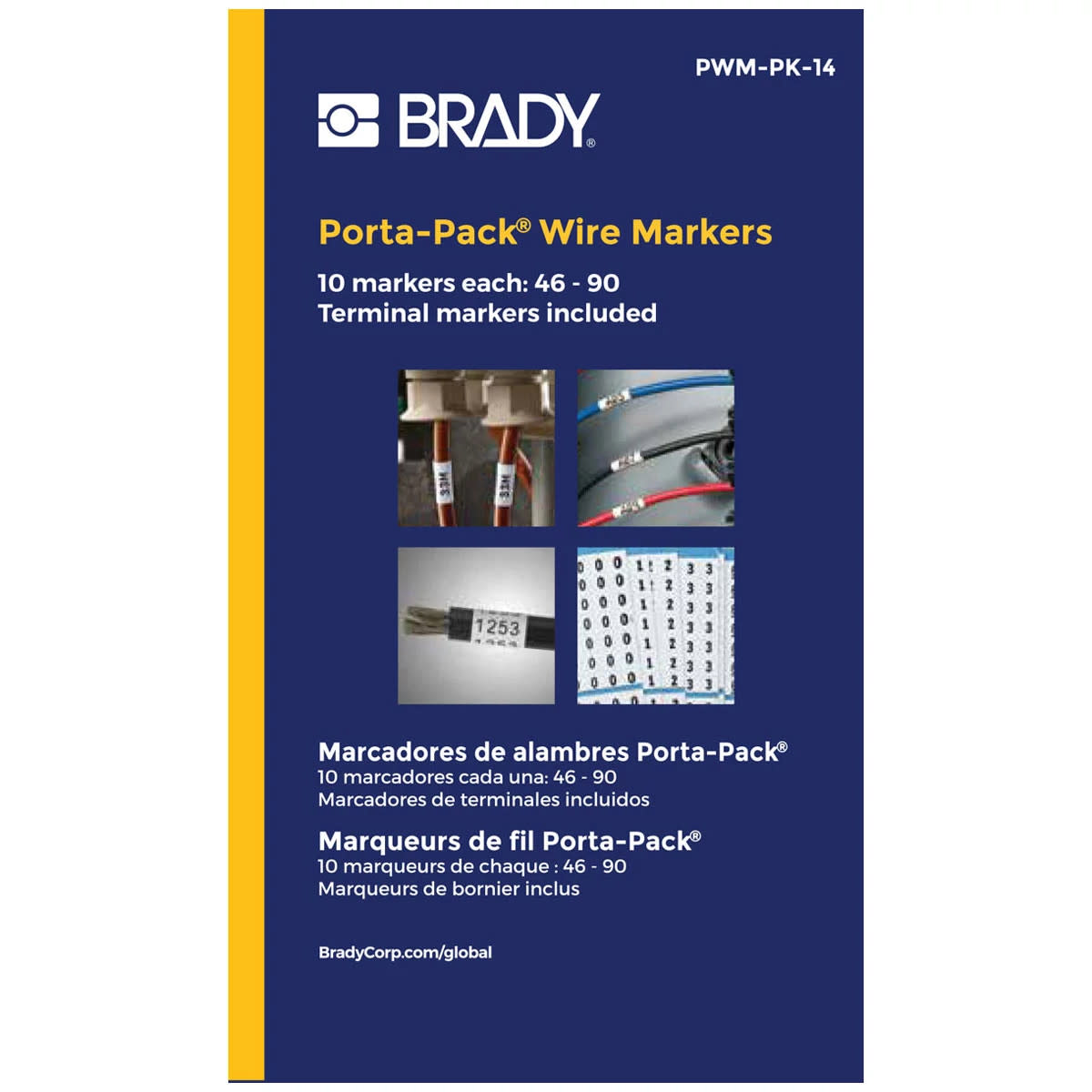 Brady Corporation PWM-PK-14 | Porta-Pack Wire Marker Books, 46 through 90