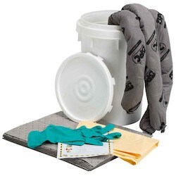Brady Corporation SKA-BKT-TAA | Allwik 6.5-Gallon Bucket Spill Control Kit - Universal Application, Taa Approved