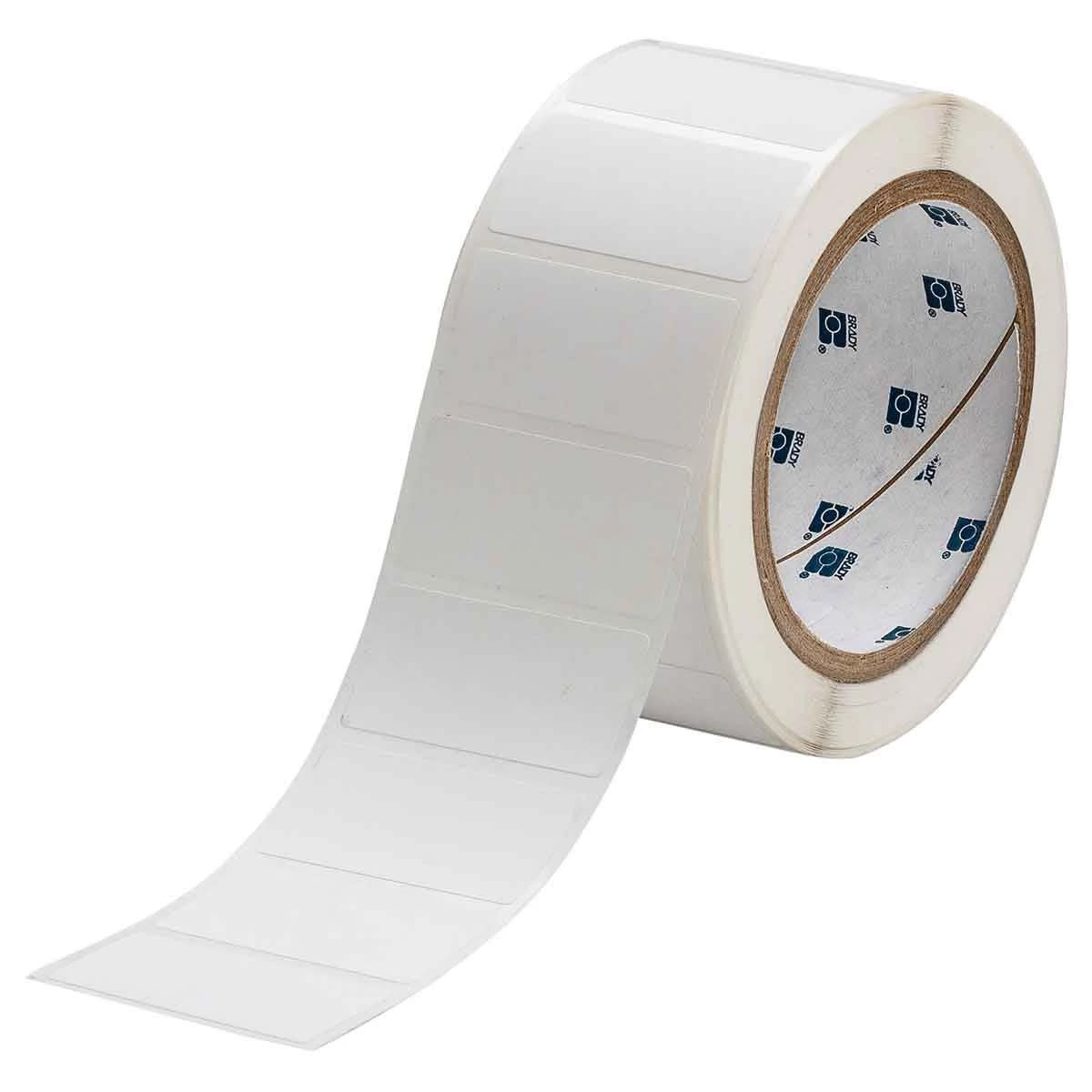 Brady Corporation THT-17-422-3 | High Adhesion Glossy Polyester with Acrylic Adhesive Labels, 3 in. Core, White
