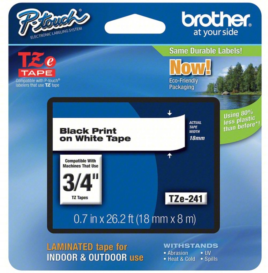 Brother Mobile Solutions TZE241G | 3/4" P-Touch Label Tape