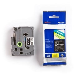 Brother Mobile Solutions TZE355 | White on Black 24 mm Tape for P-touch, 8 m