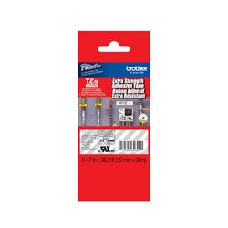 Brother Mobile Solutions TZES135 | P-Touch Label Tape– 12 mm (1/2") White on Clear, TZE Series
