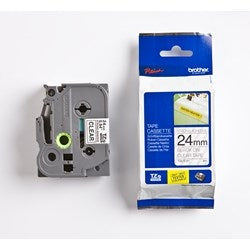 Brother Mobile Solutions TZES151 | Black on Clear 24 mm Tape with Extra Strength Adhesive, 8 m