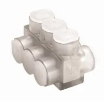 Burndy BIBD46 | 2-Sided, 6-Conductor, Clear Insulated Multi-Tap Connector