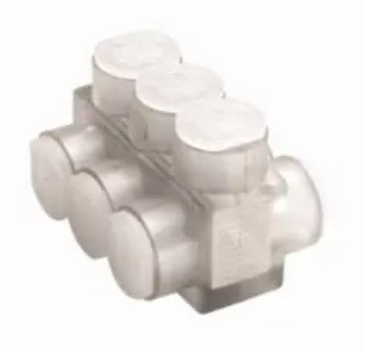 Burndy BIBD48 | 2-Sided, 8-Conductor, Clear Insulated Multi-Tap Connector