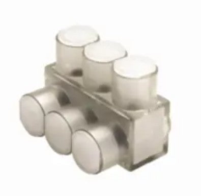 Burndy BIBS2508 | 1-Sided, 8-Conductor, Dual-Rated Al/Cu, Clear Insulated Multi-Tap Connector