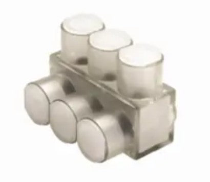 Burndy BIBS35010 | 1-Sided, 10-Conductor, Clear Insulated Multi-Tap Connector