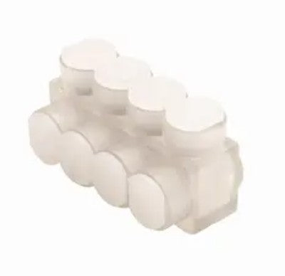 Burndy BIBS7504 | 1-Sided, 4-Conductor, Dual-Rated Al/Cu, Clear Insulated Multi-Tap Connector
