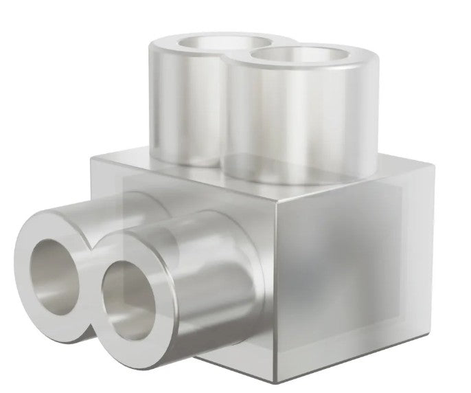 Burndy BIT4 | Single-Sided, 2-Conductor, 4 AWG, Clear Insulated Multi-Tap Connector