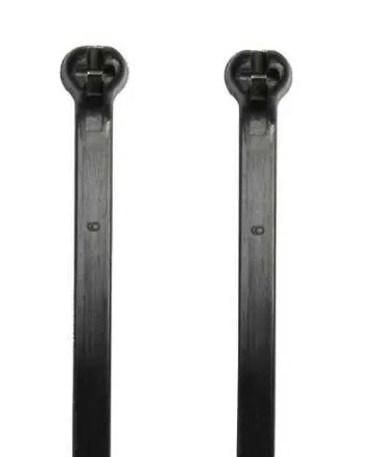 Burndy CT110200SSBC0 | Nylon Cable Tie with Stainless Steel Barb, 8.7 in. Long, Black