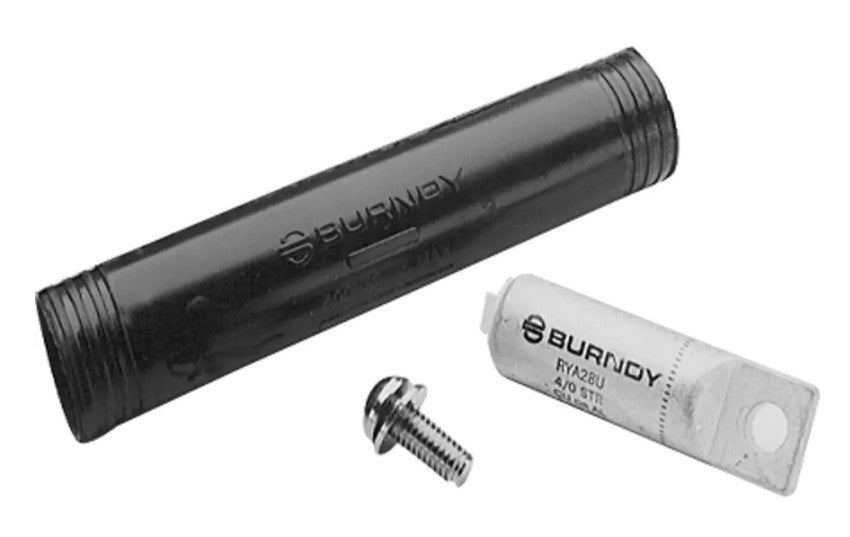 Burndy RYA4UC | Tap Kit with HYLUG Terminal, Heat Shrink Sleeve, and Hardware (RDM Mole)