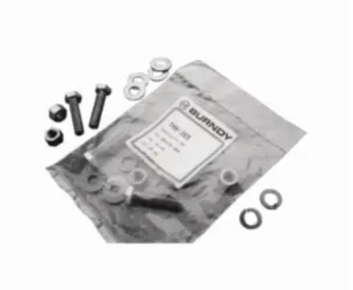 Burndy TMH267SS | Stainless Steel Hardware Kit, 2 Bolts, 2 Hex Nuts, 2 Split Lock Washers, 4 Flat Washers
