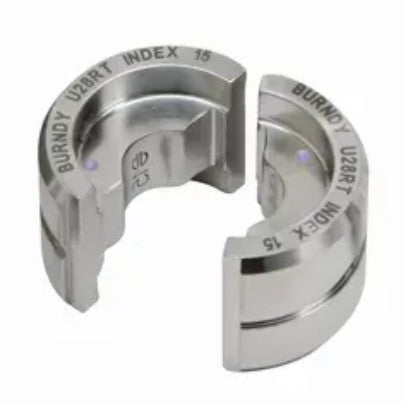 Burndy U2CRTW | Stainless Steel Circular Butting Wide U Die, 2 AWG, Brown, Index 10