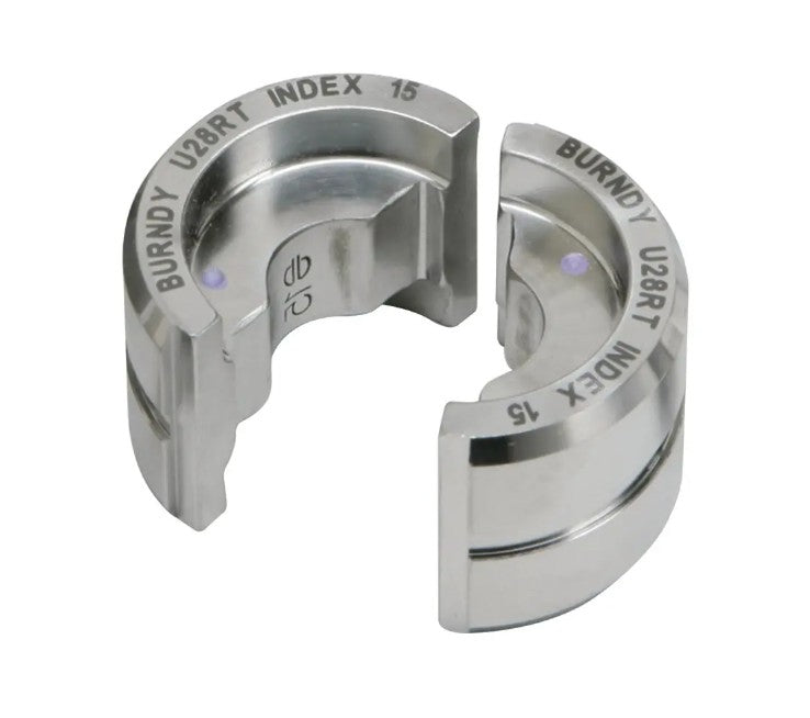 Burndy U4CRTW | Stainless Steel Circular Butting Wide U Die, #4 AWG, Gray, Index 8