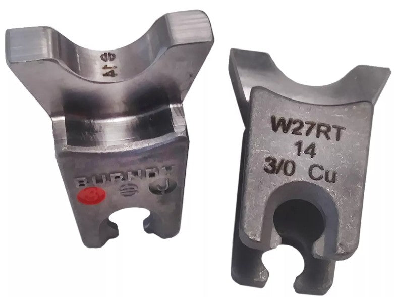 Burndy W27RT | Stainless Steel W Die, 3/0 AWG, Orange, Index 14