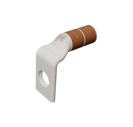 Burndy YA2CL90 | Copper Compression Terminal, 2 AWG, 60 Navy, 1-Hole, 5/16 in. Stud, Standard Barrel, 90°