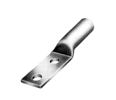 Burndy YA34A3N131T12E | Aluminum Compression Terminal, 500 kcmil, 2-Hole NEMA Pad, AL9CU, Narrow Tongue